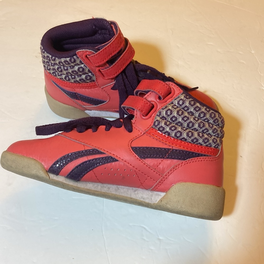 Reebok Classic Freestyle High Top Girls Vintage Sneakers Size 12 Shoes 80s